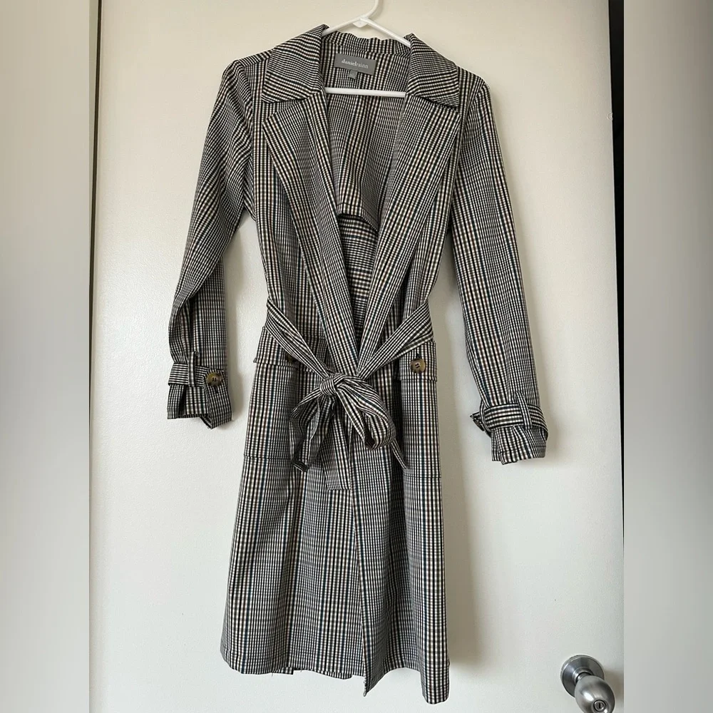 Daniel Rainn plaid trench coat